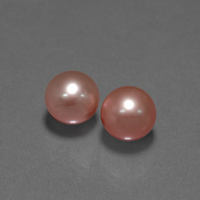 カラットの天然ピンクパール（7.65 mm・球体 / ボール）