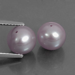 カラットの天然シルバーピンクパール（7.35 mm・球体 / ボール）