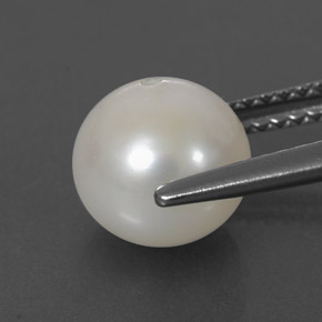 3.49カラットの天然シルバーホワイトパール（8.08 mm・球体 / ボール）