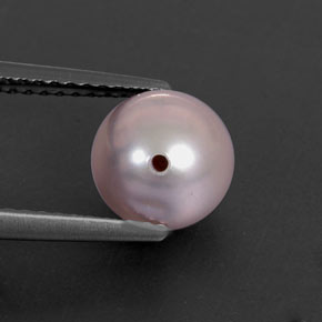 2.85カラットの天然シルバーピンクパール（7.40 mm・球体 / ボール）