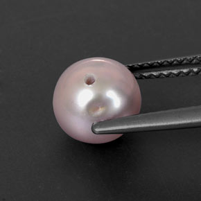 2.85カラットの天然シルバーピンクパール（7.40 mm・球体 / ボール）