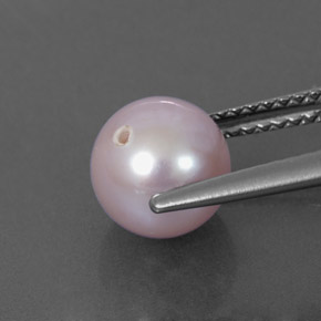2.89カラットの天然シルバーピンクパール（7.51 mm・球体 / ボール）