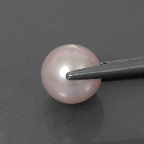 2.57カラットの天然シルバーピンクパール（7.24 mm・球体 / ボール）