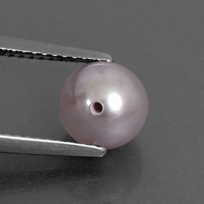 2.58カラットの天然シルバーピンクパール（7.31 mm・球体 / ボール）