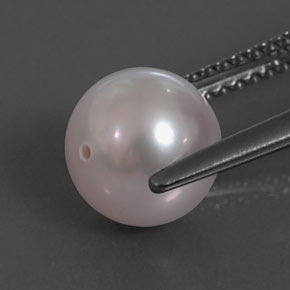 3.13カラットの天然シルバーピンクパール（7.59 mm・球体 / ボール）