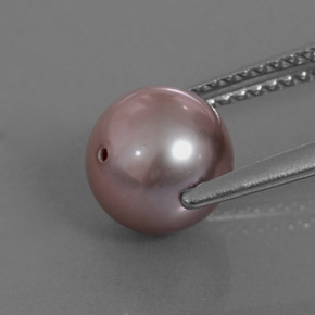 2.96カラットの天然シルバーピンクパール（7.61 mm・球体 / ボール）