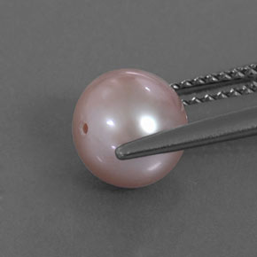 2.94カラットの天然シルバーピンクパール（7.56 mm・球体 / ボール）