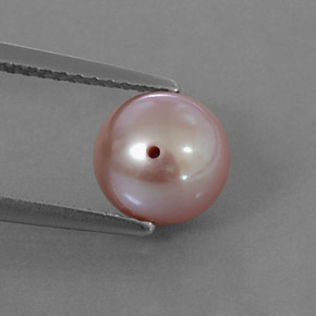 2.88カラットの天然シルバーピンクパール（7.56 mm・球体 / ボール）