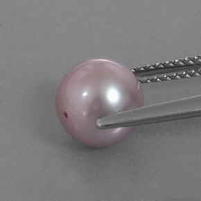 3.00カラットの天然シルバーピンクパール（7.60 mm・球体 / ボール）
