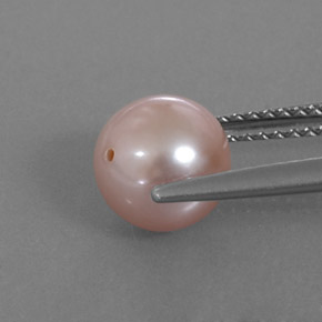 2.85カラットの天然クリームピンクパール、スフェア / ボール、オペーク