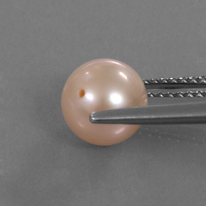 2.91カラットの天然クリームピンクパール（7.57 mm・球体 / ボール）