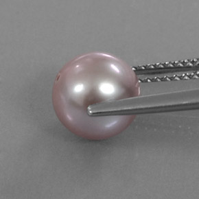 3.45カラットの天然ピンクがかったシルバーパール、スフェア / ボール、オペーク