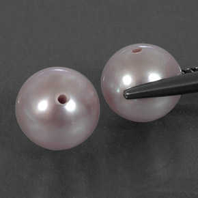 5.51カラットの天然シルバーピンクパール（7.42 mm・球体 / ボール）