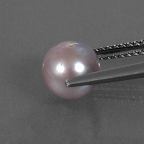 2.58カラットの天然シルバーピンクパール（7.16 mm・球体 / ボール）