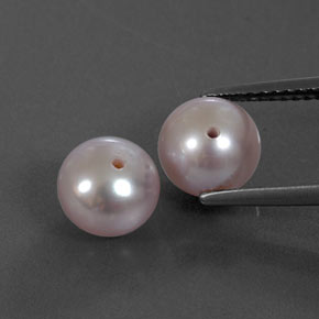 カラットの天然ラベンダーパール（6.96 mm・球体 / ボール）