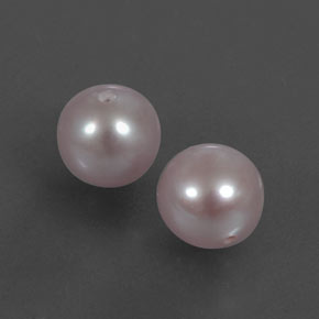 5.55カラットの天然灰色がかったピンクパール（7.33 mm・球体 / ボール）