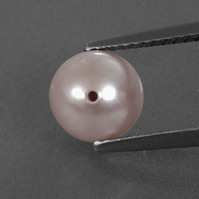 2.43カラットの天然シルバーピンクパール（6.98 mm・球体 / ボール）