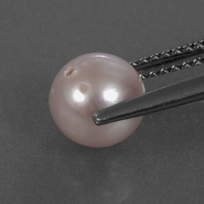 2.43カラットの天然シルバーピンクパール（6.98 mm・球体 / ボール）