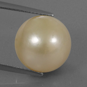 14.49カラットの天然ゴールデンパール（12.73 mm・球体 / ボール）