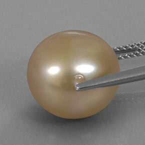 13.23カラットの天然ゴールデンパール（12.48 mm・球体 / ボール）