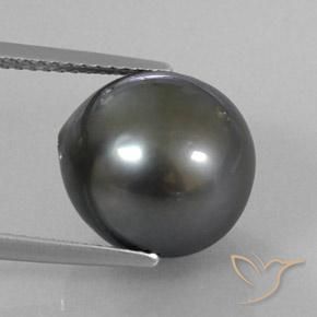 11.36ct 天然 ダークグレー パール, ファンシー, オペーク