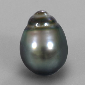 10.38カラットの天然シルバーパール（15×11.1 mm・ファンシーシェイプ）