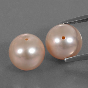 カラットの天然シルバーピンクパール（7.63 mm・球体 / ボール）