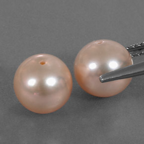 カラットの天然シルバーピンクパール（7.63 mm・球体 / ボール）