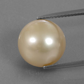 13.84カラットの天然ゴールデンパール（12.46 mm・球体 / ボール）