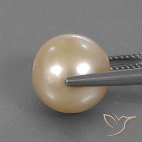 12.62カラットの天然ライトオレンジパール、スフェア / ボール、オペーク