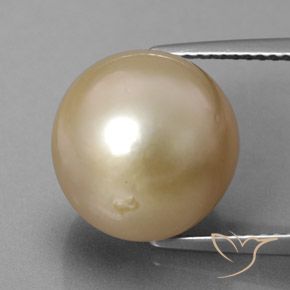 13.01カラットの天然ゴールドパール、スフェア / ボール、オペーク