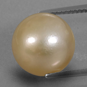13.15カラットの天然ゴールデンパール（12.26 mm・球体 / ボール）