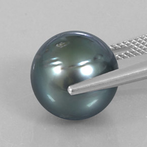 12.54カラットの天然銀パール、スフェア / ボール、オペーク