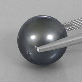 13.20カラットの天然ダークグレーパール、スフェア / ボール、オペーク