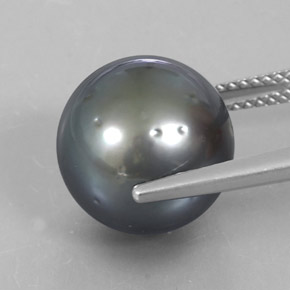 13.97カラットの天然銀パール、スフェア / ボール、オペーク