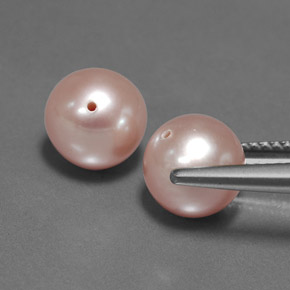 6.61カラットの天然オレンジピンクパール（7.75 mm・球体 / ボール）