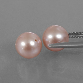 7.10カラットの天然オレンジピンクパール（8.01 mm・球体 / ボール）