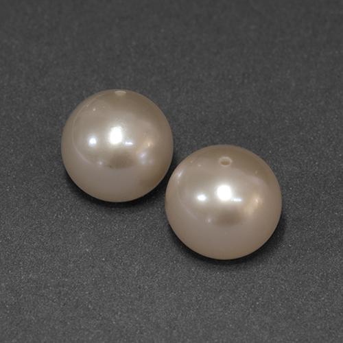 カラットの天然クリームピンクパール（7.98 mm・球体 / ボール）
