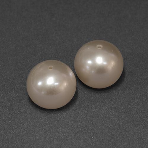 カラットの天然クリームピンクパール（7.98 mm・球体 / ボール）