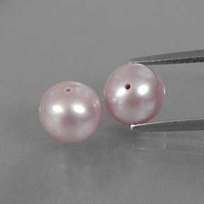 カラットの天然ピンクパール（8.01 mm・球体 / ボール）
