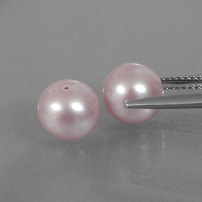 カラットの天然ピンクパール（8.01 mm・球体 / ボール）