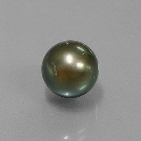 9.57カラットの天然ダークグレーパール（10.96 mm・球体 / ボール）