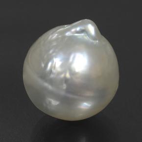 10.09カラットの天然非常に薄い灰色パール（12.51 mm・洋梨の形）