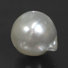 10.09カラットの天然非常に薄い灰色パール（12.51 mm・洋梨の形）