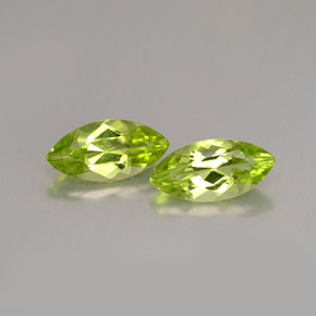 カラットの天然鮮やかな緑ペリドット（10×4.8 mm・マーキス）