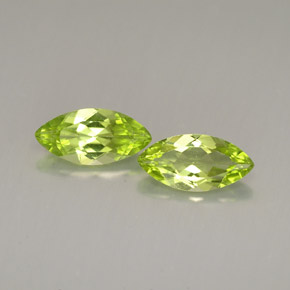 カラットの天然鮮やかな緑ペリドット（10×4.8 mm・マーキス）