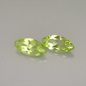 カラットの天然鮮やかな緑ペリドット（10×4.8 mm・マーキス）