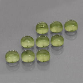 カラットの天然鮮やかな緑ペリドット（4.08 mm・ラウンドカット）