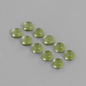 カラットの天然鮮やかな緑ペリドット（4.15 mm・ラウンドカット）