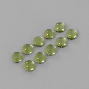 カラットの天然鮮やかな緑ペリドット（4.15 mm・ラウンドカット）